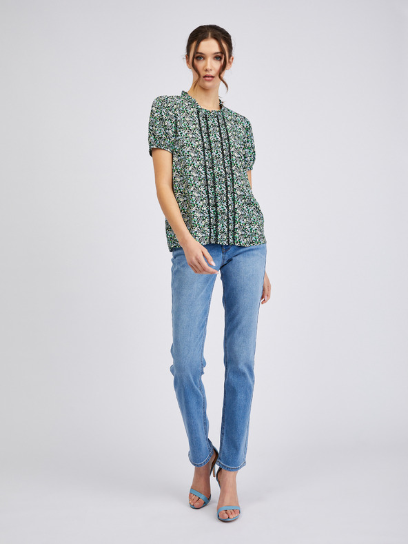 Orsay Zelená dámská vzorovaná halenka ORSAY