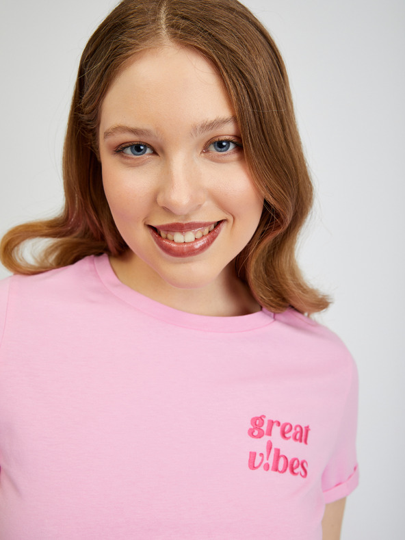 Orsay Růžové dámské tričko ORSAY