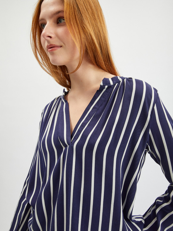 Orsay Bílo-modrá dámská pruhovaná halenka ORSAY