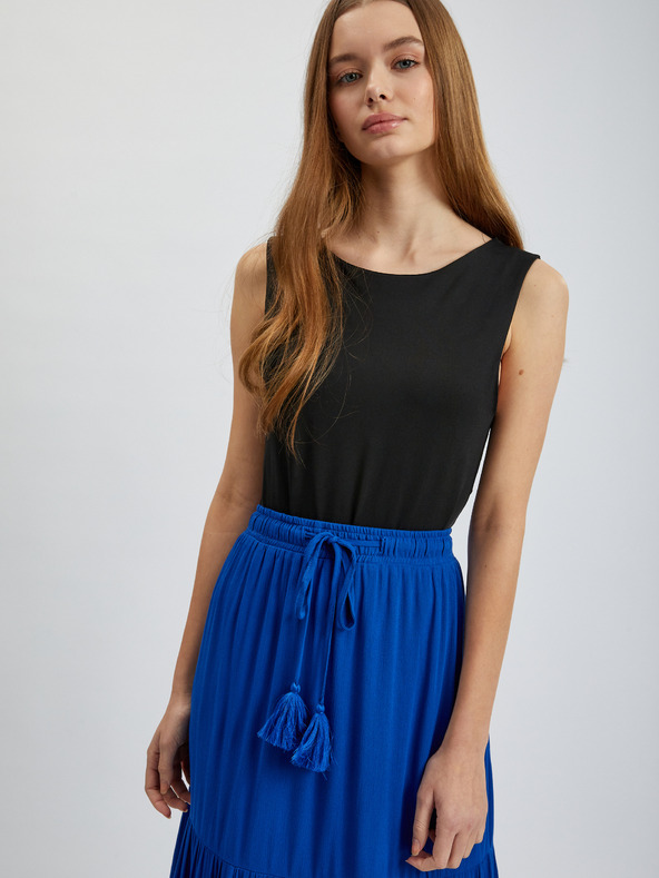 Orsay Modrá dámská maxi sukně ORSAY