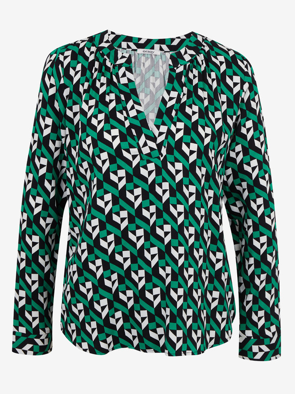 Orsay Bílo-zelená dámská vzorovaná halenka ORSAY