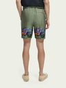 Scotch & Soda Tmavě zelené pánské vzorované kraťasy Scotch & Soda