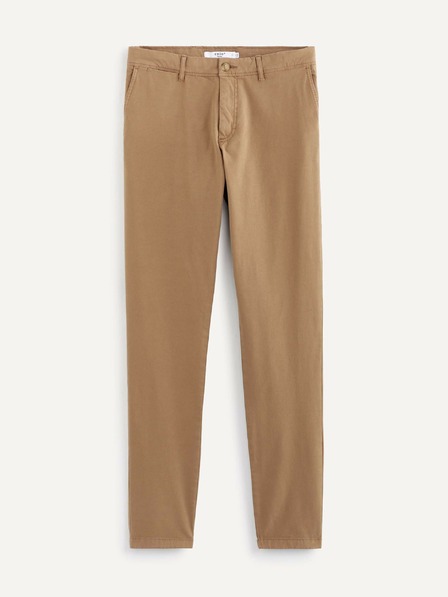 Celio Světle hnědé pánské zkrácené kalhoty Celio