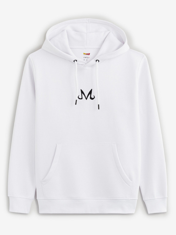 Celio Bílá pánská mikina s potiskem Celio Dragon Ball Super