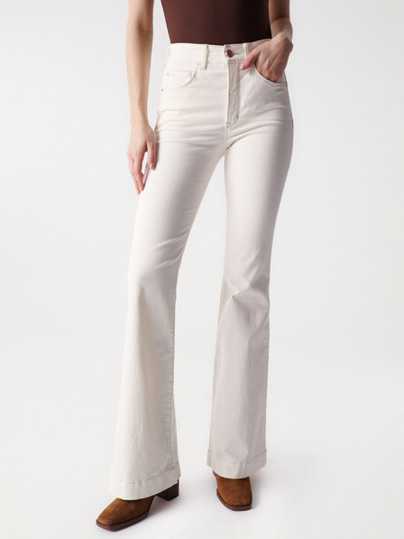 Salsa Jeans Krémové dámské flared džíny Salsa Jeans Glamour