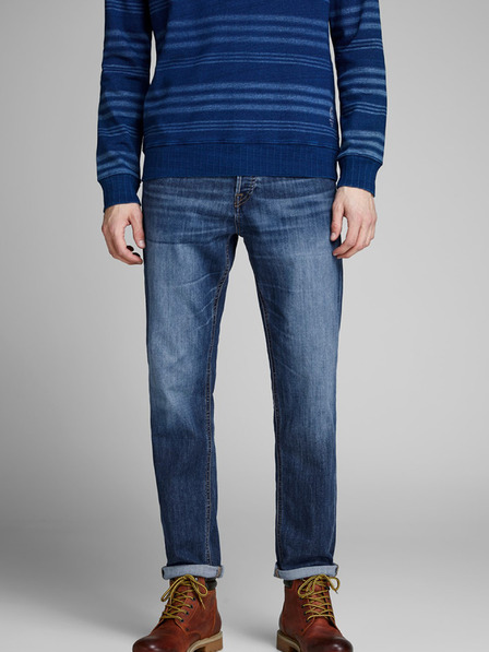 Jack & Jones Tmavě modré slim fit džíny Jack & Jones Mike