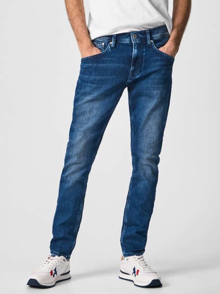 Pepe Jeans Tmavě modré pánské slim fit džíny Pepe Jeans Track
