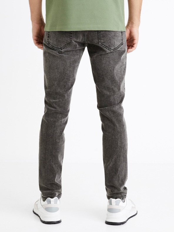 Celio Tmavě šedé pánské slim fit džíny Celio C25 Dosley25