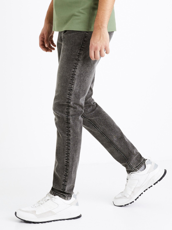 Celio Tmavě šedé pánské slim fit džíny Celio C25 Dosley25
