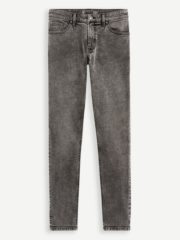 Celio Tmavě šedé pánské slim fit džíny Celio C25 Dosley25