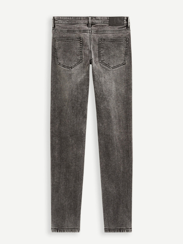 Celio Tmavě šedé pánské slim fit džíny Celio C25 Dosley25