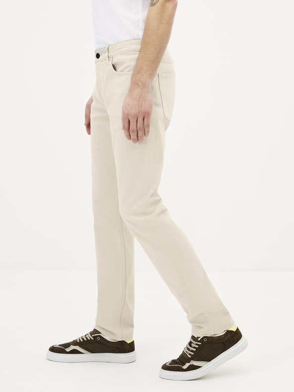 Celio Krémové straight fit džíny Celio Jopry