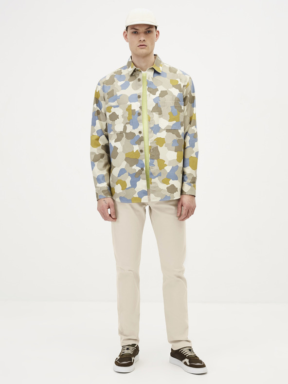 Celio Krémové straight fit džíny Celio Jopry
