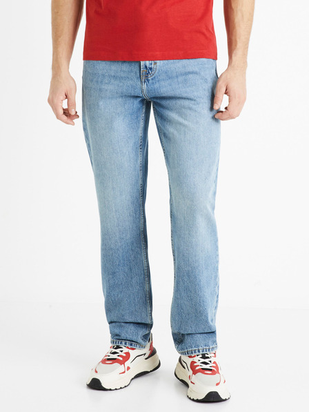 Celio Světle modré pánské straight fit džíny Celio C15 Dostraight