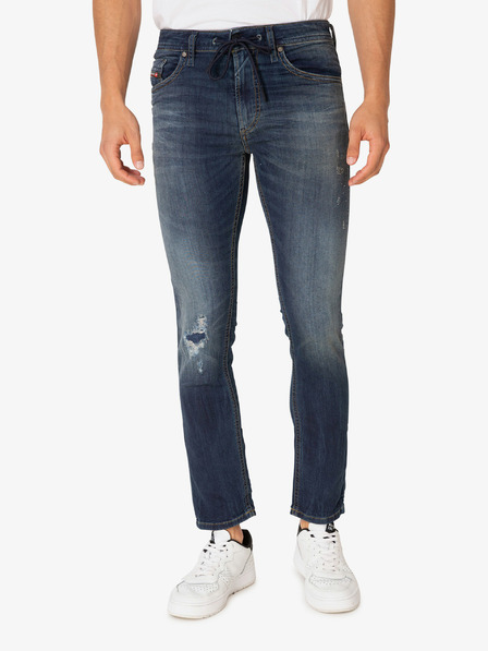 Diesel Modré pánské zkrácené slim fit džíny Diesel Thommer
