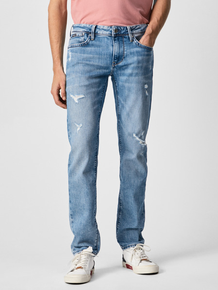 Pepe Jeans Světle modré pánské slim fit džíny Pepe Jeans Hatch