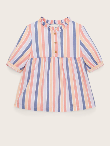 Tom Tailor Oranžovo-modrá holčičí pruhovaná halenka Tom Tailor