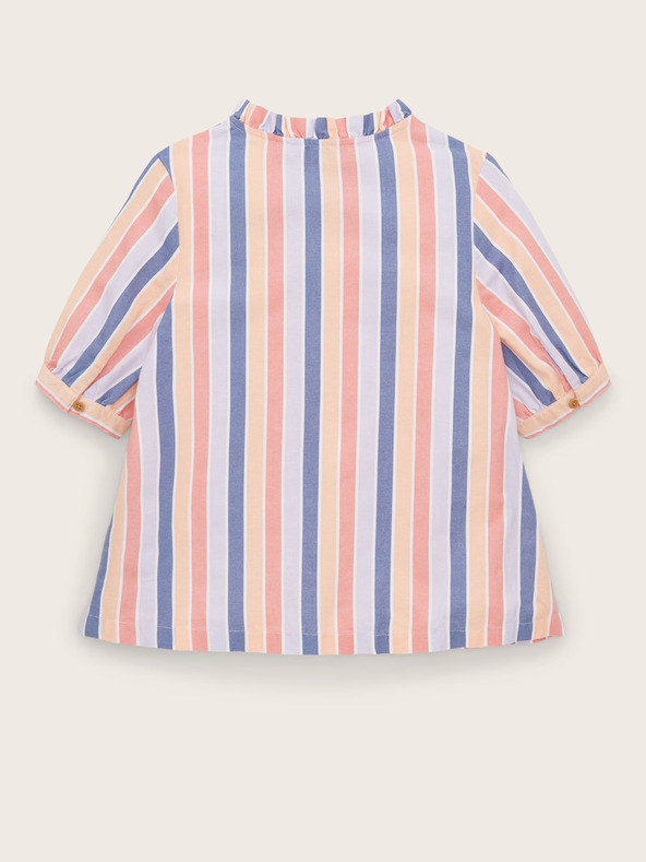 Tom Tailor Oranžovo-modrá holčičí pruhovaná halenka Tom Tailor
