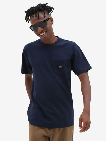 Vans Tmavě modré pánské tričko VANS Mn Woven Patch Pocket M