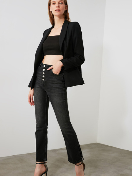 Trendyol Černé bootcut džíny Trendyol