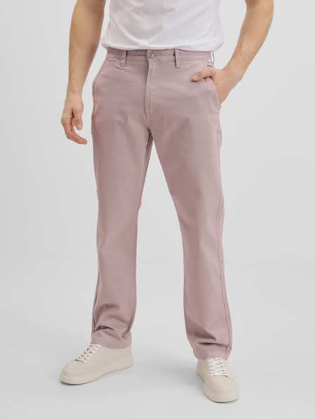 Vans Světle růžové pánské chino kalhoty VANS Nirvana