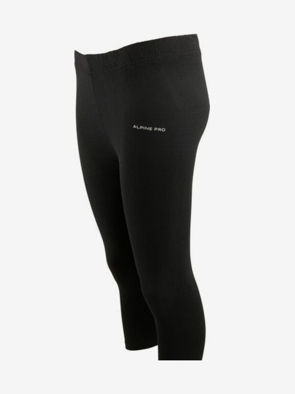ALPINE PRO Černé dámské sportovní tříčtvrteční legíny ALPINE PRO Dagana
