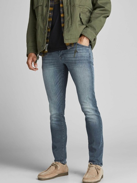 Jack & Jones Modré skinny fit džíny Jack & Jones Glenn