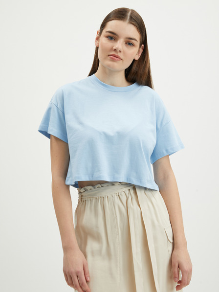Noisy May Světle modré crop top tričko Noisy May Alena