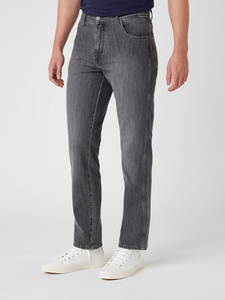 Wrangler Tmavě šedé pánské straight fit džíny Wrangler Texas