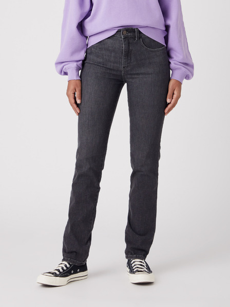Wrangler Černé dámské straight fit džíny Wrangler