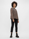 Pieces Černé zkrácené straight fit džíny Pieces Luna