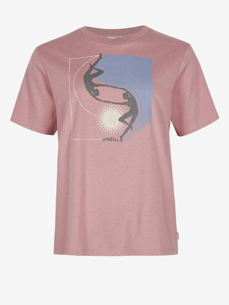 O'Neill Starorůžové dámské tričko s potiskem O'Neill ALLORA GRAPHIC T-SHIRT