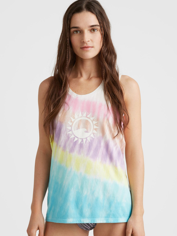 O'Neill Růžovo-tyrkysové dámské tílko O'Neill WOW TANKTOP