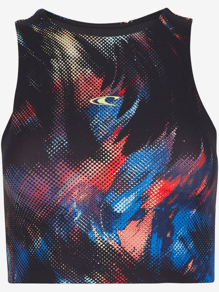 O'Neill Modro-černý dámský sportovní crop top O'Neill ACTIVE CROPPED TOP