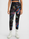 O'Neill Červeno-černé dámské vzorované legíny O'Neill ACTIVE LEGGING