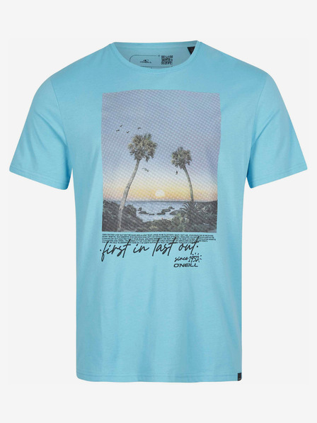 O'Neill Světle modré pánské tričko s potiskem O'Neill LOREN T-SHIRT