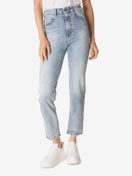 Diesel Světle modré dámské zkrácené straight fit džíny Diesel D-Eiselle