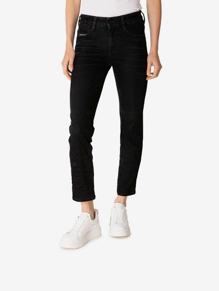 Diesel Černé dámské zkrácené straight fit džíny Diesel D-Rifty