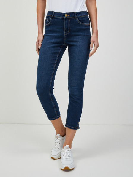 Orsay Tmavě modré zkrácené slim fit džíny ORSAY