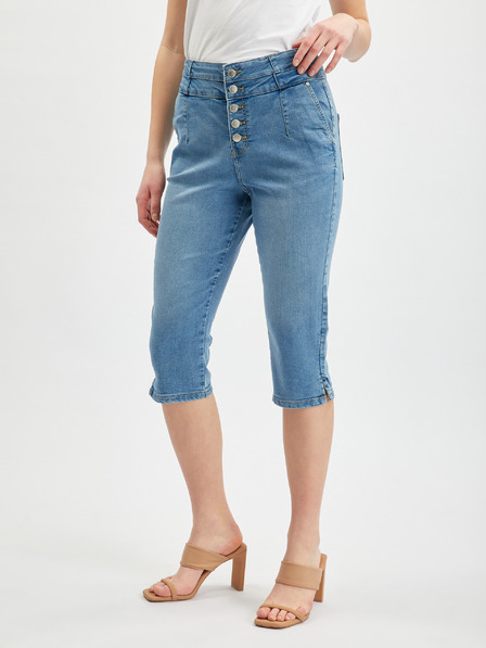 Orsay Modré dámské zkrácené slim fit džíny ORSAY