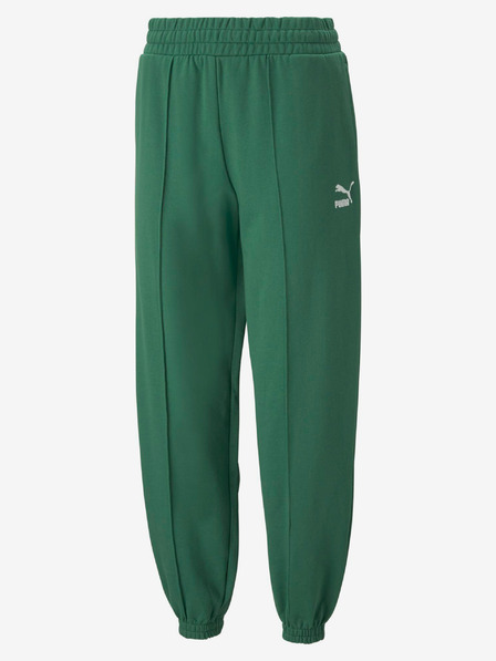 Puma Tmavě zelené dámské tepláky Puma