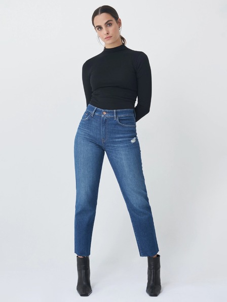 Salsa Jeans Tmavě modré dámské zkrácené straight fit džíny Salsa Jeans