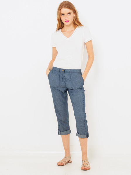 CAMAIEU Modré 3/4 slim fit džíny CAMAIEU