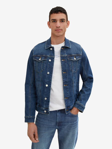 Tom Tailor Tmavě modrá pánská džínová bunda Tom Tailor