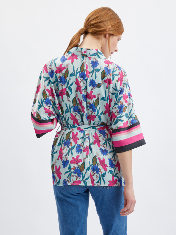 Orsay Světle modré dámské květované kimono ORSAY