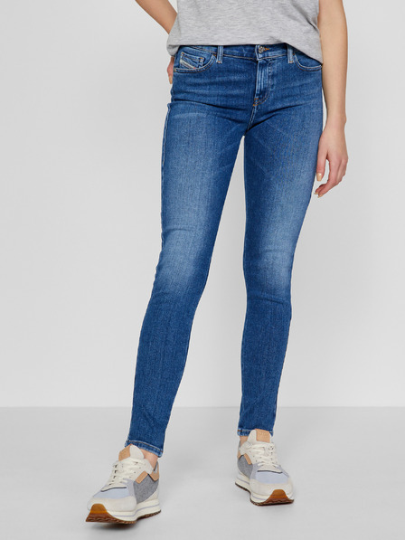 Diesel Modré dámské super skinny fit džíny Diesel Slandy