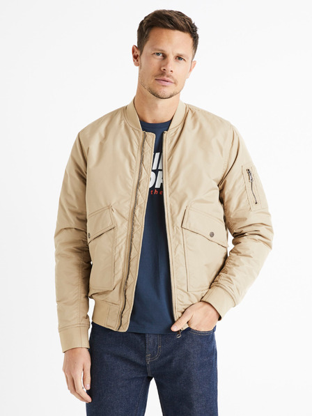 Celio Béžový pánský bomber Celio Dujames