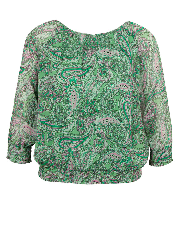 Orsay Zelená dámská vzorovaná halenka ORSAY