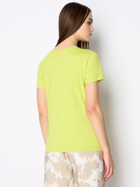 Armani Exchange Světle zelené dámské tričko Armani Exchange