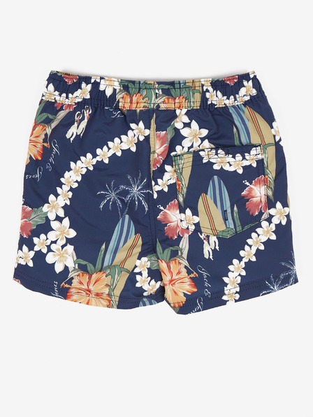 Jack & Jones Tmavě modré klučičí vzorované plavky Jack & Jones Fiji